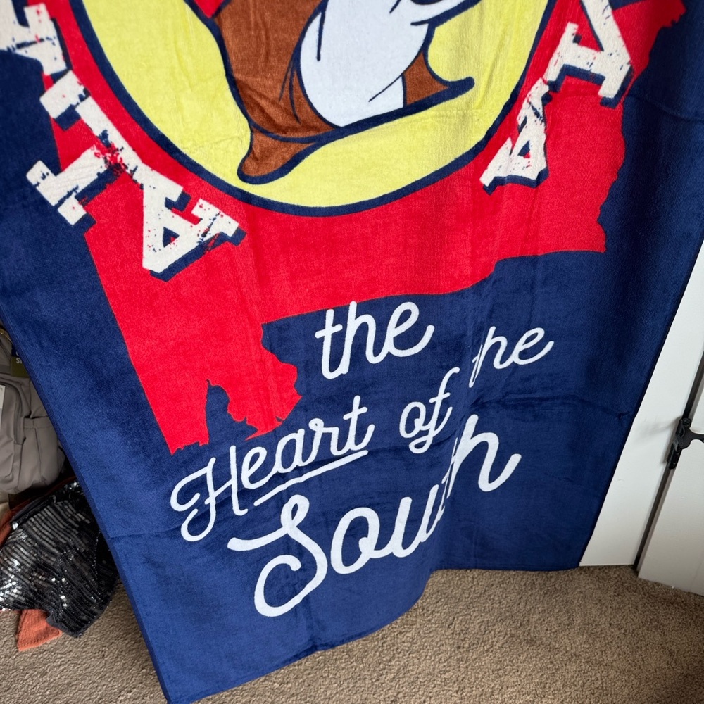 NWT Buc-ee's Alabama Beach Towel - Red, Navy, Yellow - Picture 4 of 5